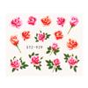 Fuente transfronteriza pegatina de calcomanía al agua para arte de uñas primavera rosa japonés rosa pequeña fresca pegatina para uñas flor joyería para uñas