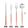 Juego de cubiertos de acero inoxidable 304 para café, tenedor, cuchara y palillos de cuatro piezas, cuchillo, tenedor y cuchara, juego de cubiertos occidentales, regalo
