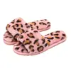Moda de Fábrica Estampado de Leopardo Zapatillas de Algodón con Suela Gruesa de tpr para Mujer Invierno 2019 Zapatillas de Felpa para Piso de Casa Verano