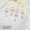 Accesorios Populares para Uñas con Borlas de Aleación y Diamantes Rosas, Colgante de Mariposa y Corazón de Plata Ultrabrillante de Lujo Ligero, Accesorios para Uñas Portátiles