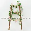 Enredadera de Flores de Peonía en Capas de 9 Cabezas al por Mayor del Fabricante, Enredadera de Flores de Seda para Colgar en la Pared, Decoración de Techo, Planta para Bodas
