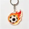 Copa do Mundo FIFA 2026 nos Estados Unidos, Canadá e México Chaveiro Bola de Fogo Acrílico Pingente Presente Comemorativo Venda por Atacado