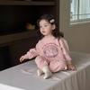 Mameluco de Color Bloque para Bebé Mono de Otoño Estilo Otoño 2026 Atuendo de Otoño para Bebé Estilo Coreano Ropa Infantil Body de Color Bloque para Niñas