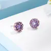 Brincos de Floco de Neve Estilo Europeu e Americano para Mulheres, Brincos Elegantes de Zircônia, Acessórios de Orelha da Moda Versáteis Tendência, Estilo Minimalista Simples e Compacto Ins