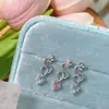 Clavos para Hélice de Hueso de Oreja con Forma de Corazón Envuelta en Serpiente con Lazo Dulce, Aretes de Tornillo para Mujer, Acero de Titanio Pequeño Fresco Versátil