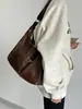 Bolsa Estilo Maillard para Mujer Estilo Coreano Estilo Perezoso Bolso Tote Retro Estilo Universitario Versátil Gran Capacidad Bolso Cruzado para Viajes