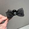 AB Dupla Face Bow Mesh Grab Clip Super Immortal Bangs Clip Alto Ponytail Hairpin Fixo Hairpin Back Head Rhinestone Acessórios de cabelo para mulheres