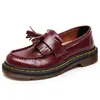 Mocasines con borlas transfronterizos para mujer, zapatos de cuero genuino de corte bajo, zapatos de piel pequeños para mujer, estilo británico, moda, estudiante, punta redonda, zapatos casuales