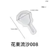 Papoula DIY Resina de Cristal Borboleta Urso Folha Ventilador Areia Líquida Pingente Chaveiro Molde de Silicone
