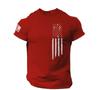 2023 comércio exterior transfronteiriço masculino verão patriótico 3D impresso camiseta bandeira americana camiseta Zhu manga curta uma peça para mapear
