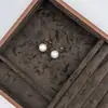 Pendientes de Clip de Perla Dulces y Brillantes Estilo Coreano, Simples y Elegantes, Pequeños y Versátiles, Adecuados para el Viaje Diario, Pendientes para Mujer