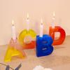 Molde de silicona para candelabro con forma de vela de cristal epoxi, letras y números ABCD, yeso geométrico, adornos de aromaterapia, herramientas abrasivas.