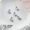 Accesorios Premium de Zirconia para Uñas, Lujo Ligero Estilo Francés, Brillantes Decoraciones de Diamantes para Uñas Portátiles en Forma de Arco Creciente con Diamantes Completos en el Lateral