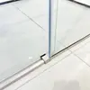 Cuarto de Ducha Sencillo con Mampara de Cristal para Separación Seca y Húmeda, Cristal Templado Integrado para Apartamentos Pequeños