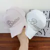 Boné de Baseball com Miçangas Estilo Coreano para Primavera e Verão com Aba Larga para Realçar o Formato do Rosto, Chapéu de Sol Casual Versátil para Atividades ao Ar Livre
