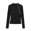 Ropa de Mujer al por Mayor Transfronteriza Estilo Europeo y Americano Camisa de Manga Larga con Cuello Semiabierto Otoño e Invierno 2026 Nuevos Tops de Diseño Coreano
