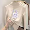 Nuevo top cálido de manga larga con estampado de dibujos animados de doble cara de forro polar para niñas, adecuado para otoño e invierno, con cuello semi-alto