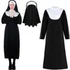 Fornecimento direto da fábrica: Fantasia de padre e missionário para adultos homens de Halloween, veste da Virgem Maria, fantasia de padre e freira