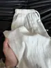 Calças Brancas com Toque de Linho para Mulheres, Estilo Casual Solto de Alta Qualidade com Forro, Calças Casuais de Corte Reto para Primavera e Verão