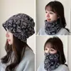 Bufanda cálida a prueba de frío, cubierta intercambiable para protección del cuello, sombrero de punto a prueba de viento, máscara de punto para mujer de talla grande, otoño e invierno, multifuncional
