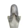 Peluca de Halloween con mechas, cabello largo y rizado con raya en medio, disfraz de bruja cosplay para mujeres europeas y americanas