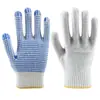 Uau Luvas de Plástico com Pontos para Canteiro de Obras Personalizadas Fio de Algodão Proteção para o Trabalho Manuseio de Trabalho Antiderrapante Luvas com Pontos de Bolinhas Luvas Resistentes ao Desgaste