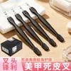 Tenedor para cutícula negro directo de fábrica empujador de cutícula cuchillo para cutícula de acero inoxidable pala para cutícula herramienta pala para cutícula para recortar uñas