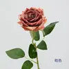 Flor Artificial Estilo Europeu Rosa Floco de Neve Ramo Único Decoração de Casa Sala de Estar Exibição Venda Quente Transfronteiriça Layout de Cena de Salão de Casamento