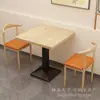 Conjunto de Mesa e Cadeiras para Restaurante de Fast Food para Uso Comercial, Adequado para Lojas de Hot Pot Picante e Macarrão, Restaurantes, Chá de Leite, Sobremesas, Lanches e Espetinhos Fritos, com Mesas e Cadeiras Espessadas