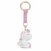 Llavero de Unicornio de Lana y Resina con Pedrería Creativa Colgante para Bolso Estilo Ins Llavero de Coche Transfronterizo