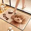Tapete Absorvente para Banheiro Antiderrapante de Lama Diatomácea Tapete Desenho Animado Fofo 3D Sala de Estar Quarto Porta de Entrada Banheiro Vaso Sanitário