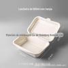 Caixa de Almoço Descartável Caixa de Almoço de Polpa Biodegradável com Tampa Embalagem Unida Caixa para Levar Caixa Bento de Grau Alimentício Biodegradável