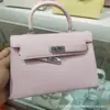 Bolsa Kelly Segunda Geração Padrão Palmeira 2026 Modelo Novo Bolsa Feminina de Alto Padrão Mini Bolsa de Mão Bolsa Transversal Texturizada para Mulheres