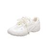Nuevos Estilos de Verano y Nuevos Colores Ya Están Aquí~ Tenis Casuales de Encaje para Mujer con Perlas, Aumento Oculto de Altura y Suela en Forma de Luna, Zapatos Estilo Gump