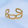 Anillo abierto hueco estilo coreano ajustable de acero de titanio con estrella y luna anillo simple todo partido anillo para dedo índice apilable