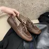 Edição Couro de Vaca ~ Sapatos Iguais aos da Mãe Uva Estilo Britânico Velho Sujo Cadarço Sola Macia Mocassins Sapatos Pequenos de Couro Retrô para Mulheres