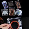 Bolsa com zíper de PVC transparente embalagem de joias auto-selante texto brincadeira saco selado armazenamento bolsa com cordão de mão bolsa de cosméticos estoque