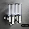 Dispensador de sabão em aço inoxidável, montado na parede, bomba manual, para gel de banho, adequado para banheiros de hotel, dispensador de sabonete líquido galvanizado