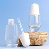 Botella gotero de alta gama de 30 ml con forma de bombilla pequeña, botella de esencia de fondo grueso, material de embalaje de aceite esencial de vidrio, botellas cosméticas al por mayor