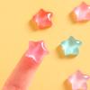 Luminoso Transparente Color Gelatina Estrella de Cinco Puntas Accesorios de Resina DIY Pegamento Crema Funda para Teléfono Móvil Hebilla para Zapatos Accesorios para el Cabello