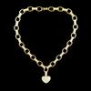 Juego de Joyería con Temática de Amor, Collar y Pulsera en Forma de Corazón Completamente Incrustados con Circonia, Juego de Joyería, Juego de Collar y Pulsera
