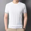 Camiseta de manga corta de seda de hielo para hombre, verano, fina, hueca, transpirable, top de media manga, holgada, de malla, secado rápido, camiseta deportiva