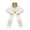 Broche de aleación de perlas y diamantes para mujer, pajarita negra, estilo barroco retro creativo europeo y americano.