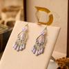 1 13 Colorea tu Tixi Xiu Qi con Aceite Goteando Retro Multicapa de Aleación Pequeños Pendientes Colgantes Joyería de Estilo Étnico