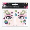 Carnaval Navideño Trébol Brillo Facial Diamante Pedrería Pegatinas Faciales Maquillaje de Escenario Pegatinas de Tatuaje Facial