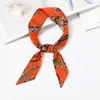 Bufanda Pequeña de Seda para Mujer Larga Delgada Estrecha Vintage Bufanda Primavera Otoño Verano Invierno Diadema Cinta para Atar Asa de Bolso Cinta Multiusos