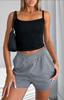 Estação Independente Amazon Verão Novo Calça de Moletom Espelho Cruzado Europeu e Americano Feminino Yoga Fitness Shorts Esportivos Calças Casuais