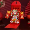 Envelope Vermelho de Ano Novo 2026 Novo Modelo Pop-Up 3D Personalizado Criativo Dobrável Pacote Vermelho para o Ano do Cavalo Envelope de Dinheiro da Sorte para Crianças