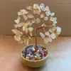 Base de Xícara de Chá Cornucópia Popular Árvore da Fortuna Citrino Ametista Árvore da Fortuna Decoração para Casa e Escritório Enfeites