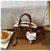 Bolsa Saco de Ombro Único de Pelúcia Camurça Nicho Feminina Nova Outono/Inverno 2026 Bolsa de Mão Patchwork de Pelúcia Bolsa Transversal Portátil